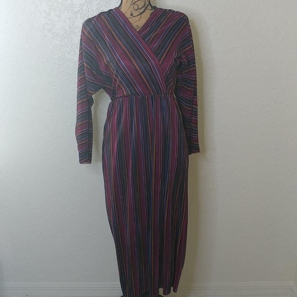 Caara Mock Wrap Striped Dress Size XS‎